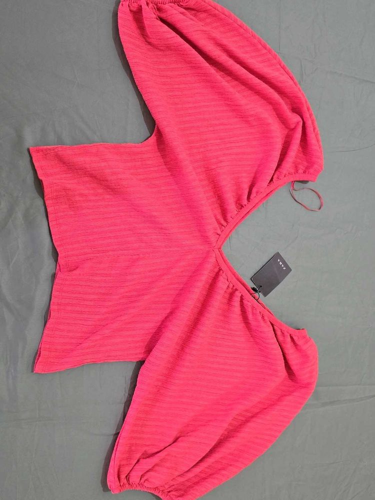 Zara Light Pink Loose Sleeve Top