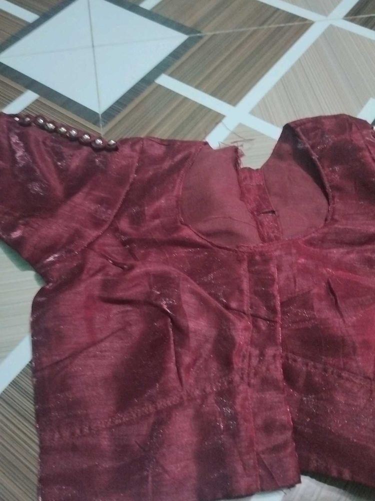 Maroon Embellished Blouse