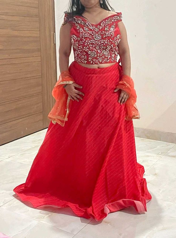 ❤️Carrot Colour Lahenga❤️