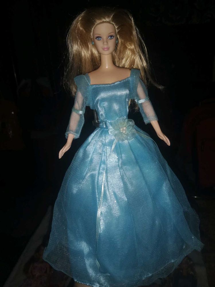 Vintage Blue Gown Barbie Doll
