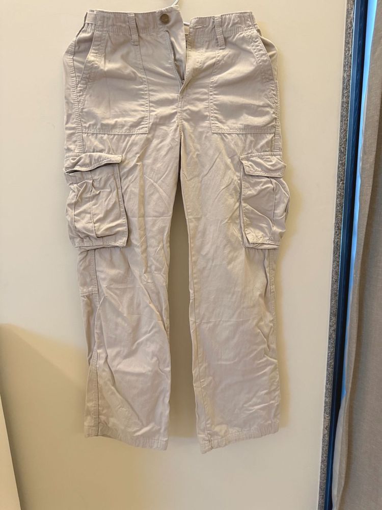 Bershka Beige Cargo Pants