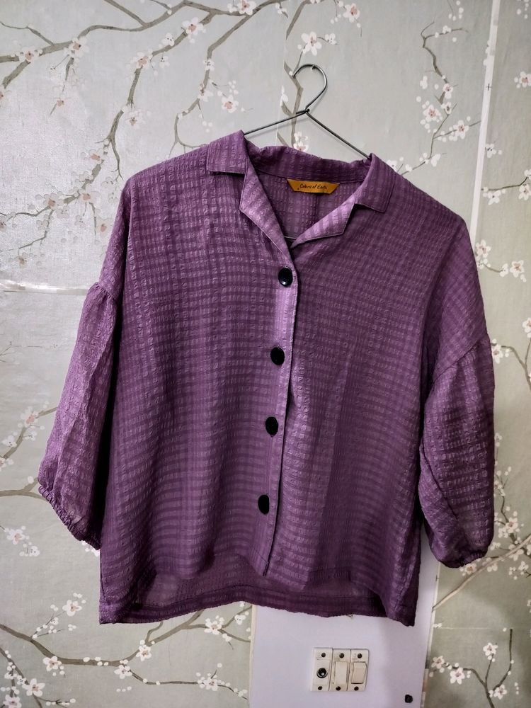 Beautiful Top With A Little Puffed Sleeves.