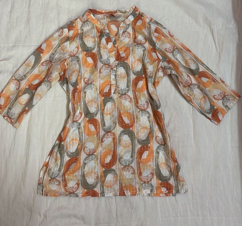 Desi Printed Short Kurta Top