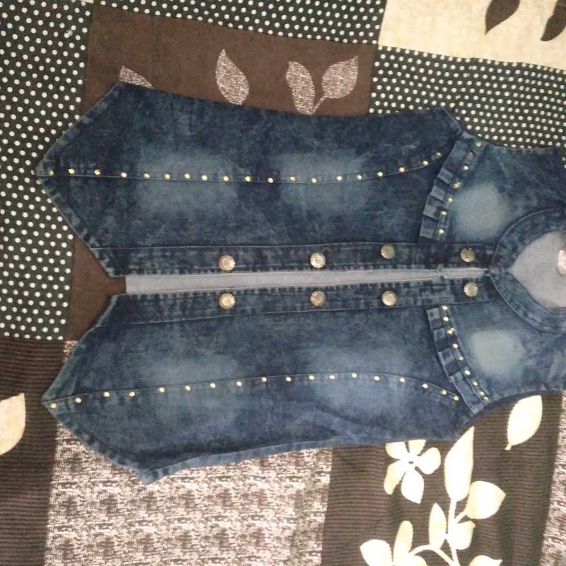 Denim Jacket with Studs