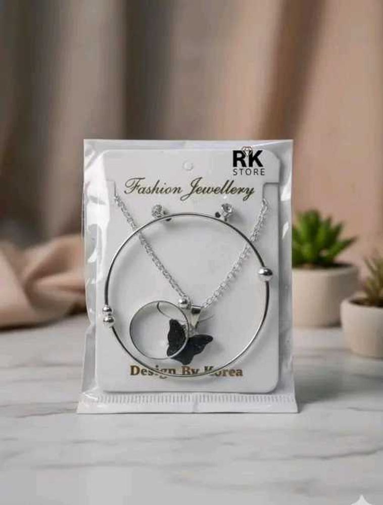 Butterfly Necklace &amp; Bangle Set