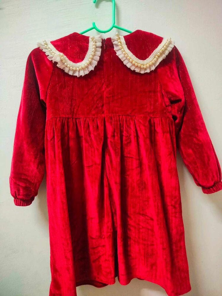 Red Velvet Party Dress