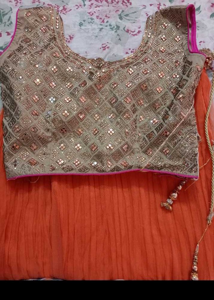 Orange Lehenga Choli Set