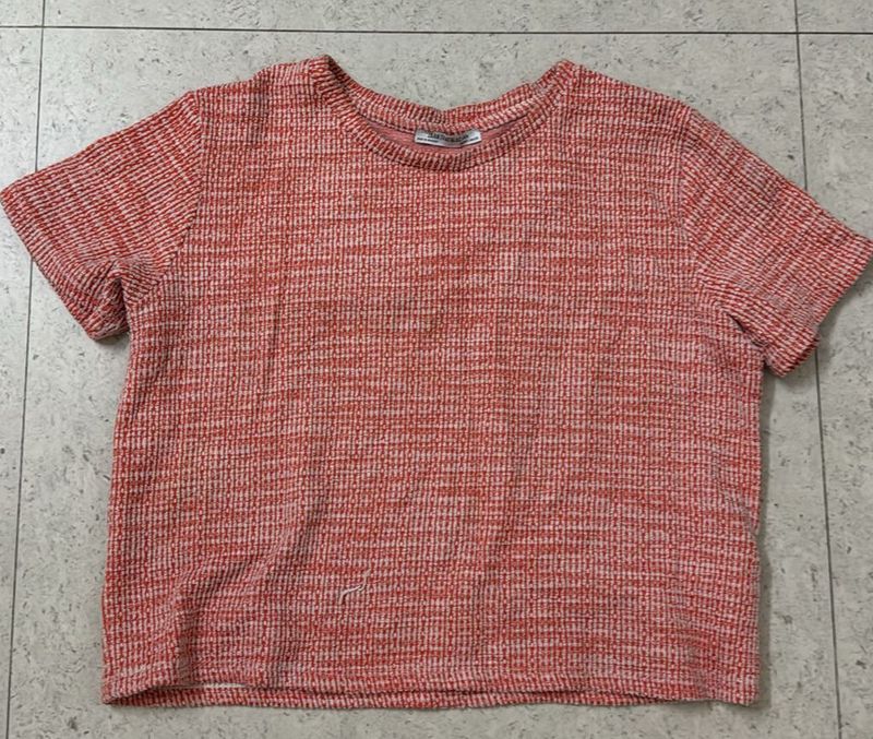 Zara Textured Weave Top