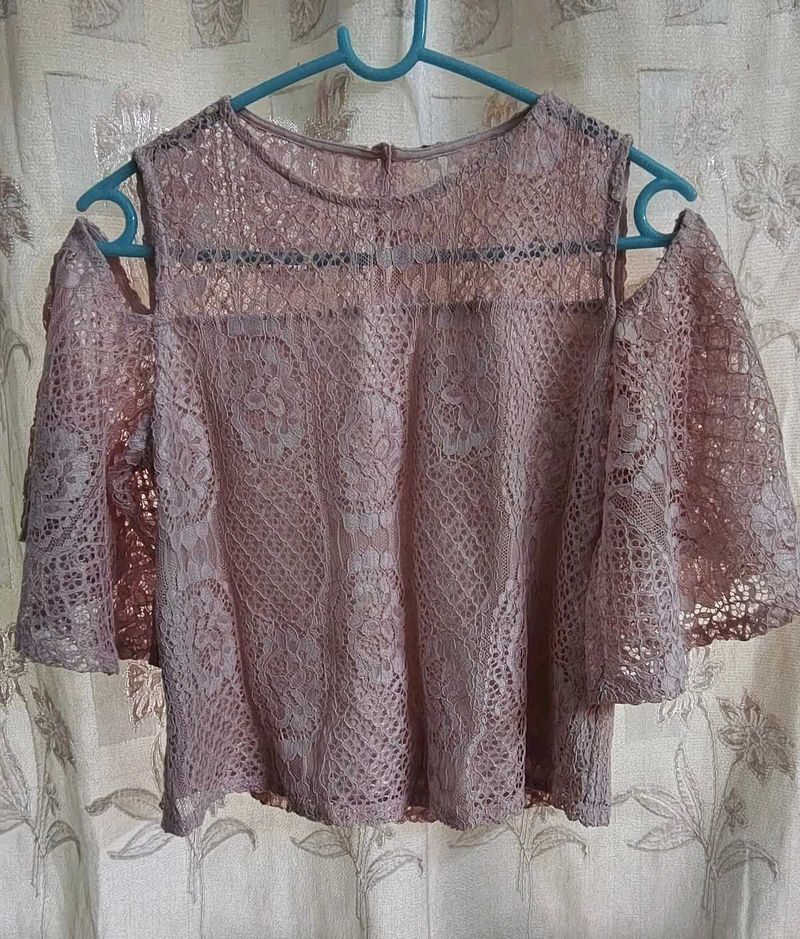 Lace Cold Shoulder Top