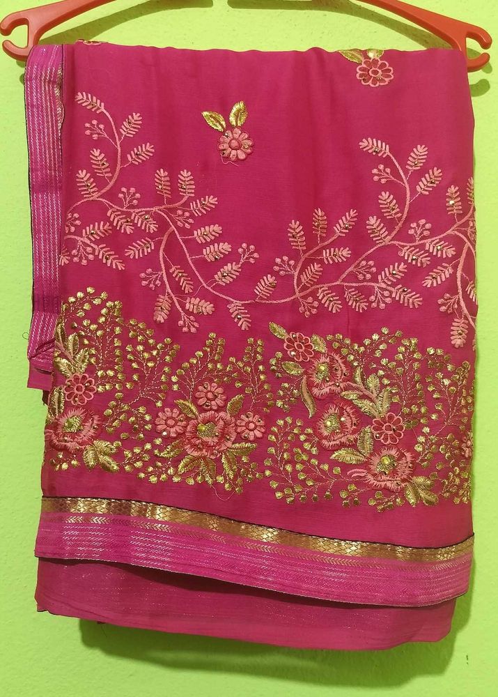 RANI PINK CHIFFON SAREE