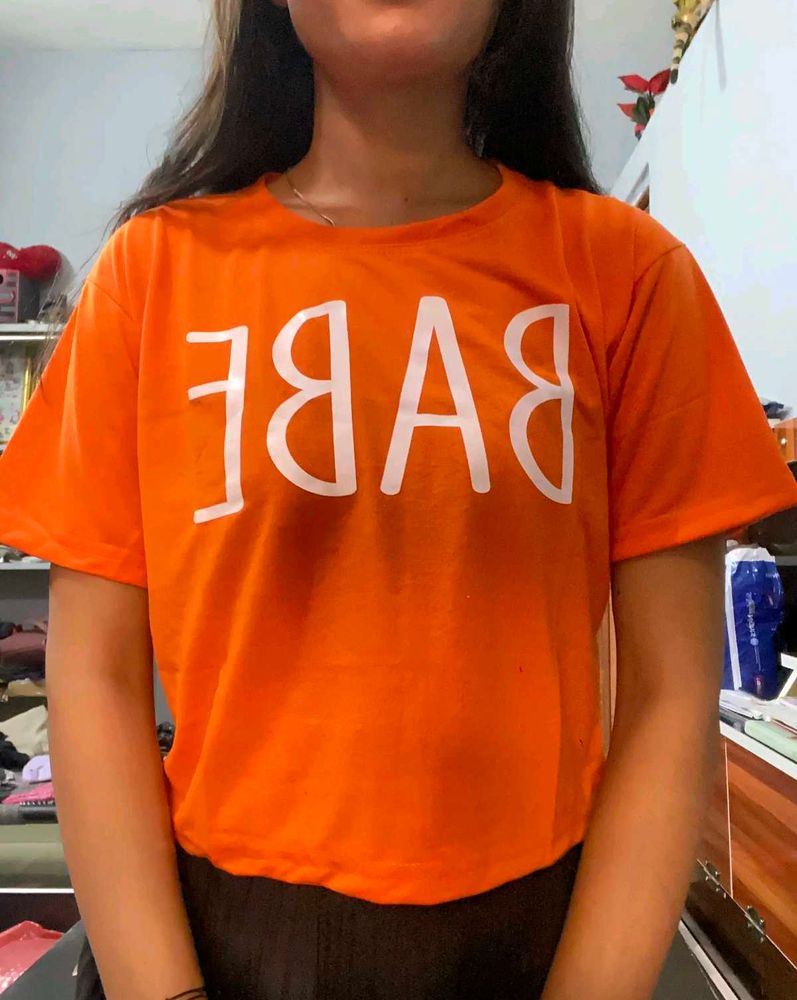 🍊Orange Crop T Shirt For Women