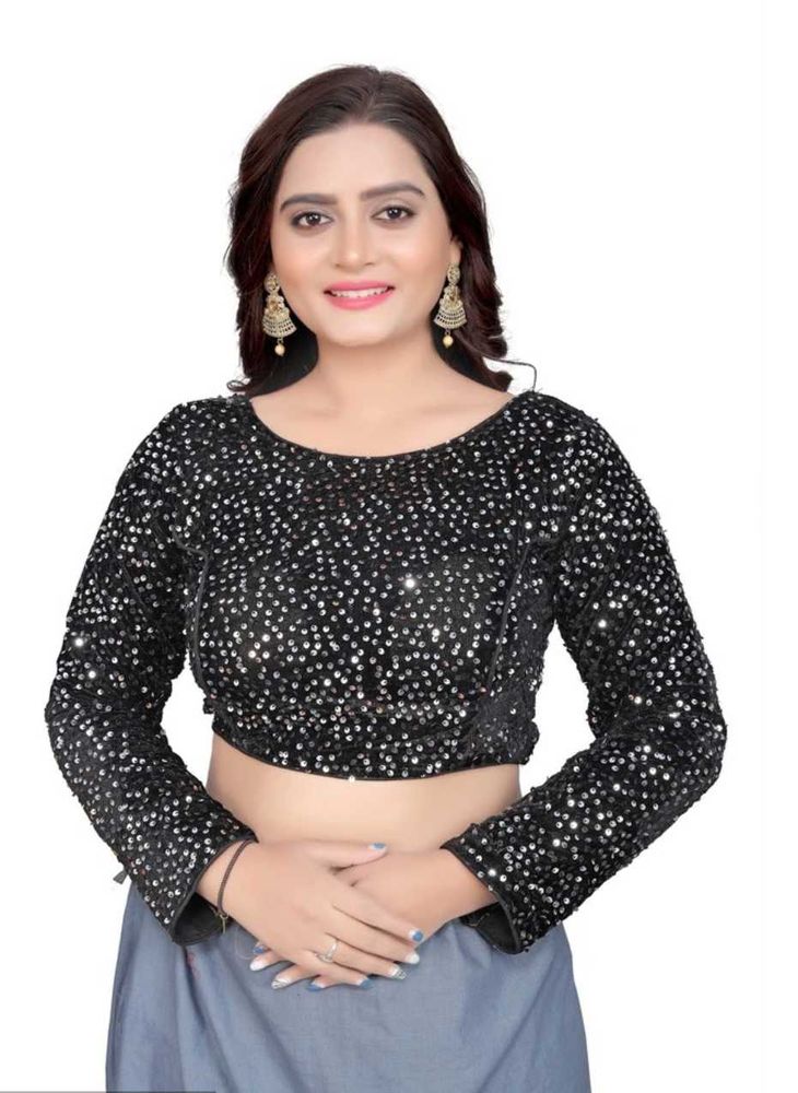 Sequined Stitched Blouse