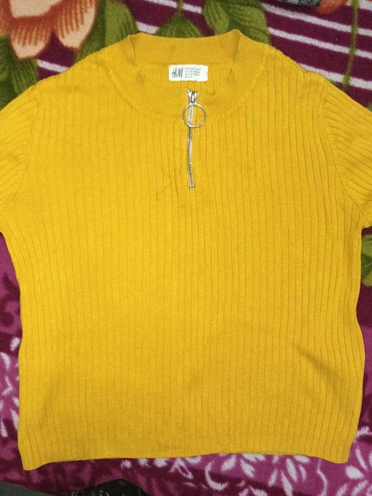 Sale Price..Mustard Ribbed Top💛