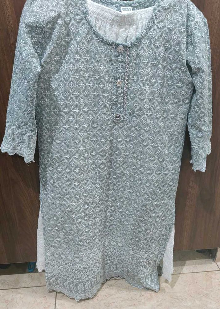 Lucknowi Embroidered Kurti And Palazzo