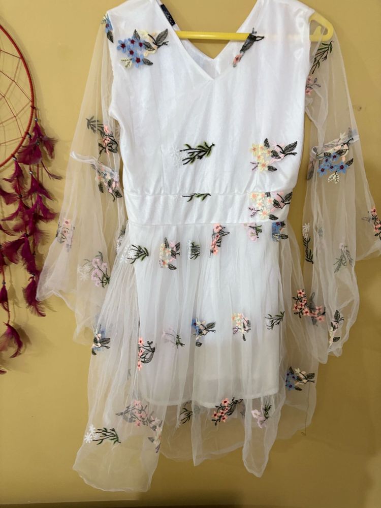 Floral Embroidered Dress