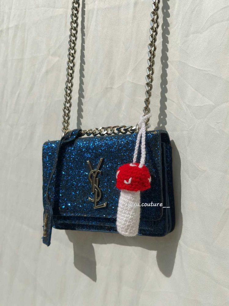 Crochet Mushroom 🍄 Lipstick Holder / Bag Charm