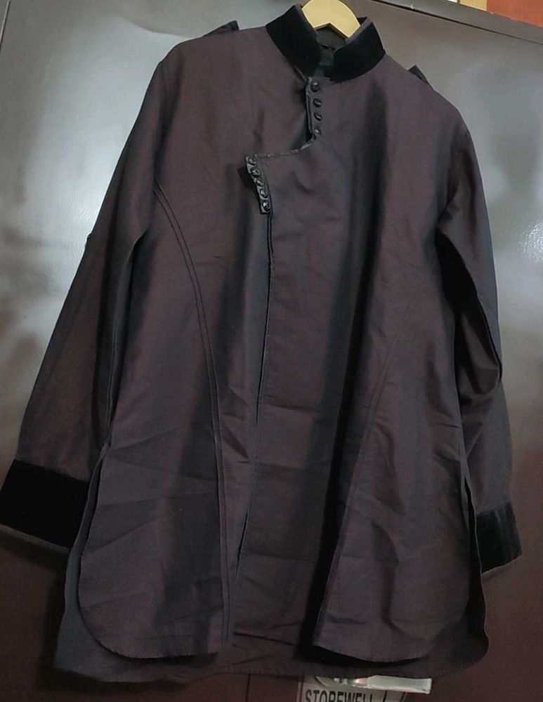 Mauve Short Kurta Shirt For Boy &amp; Men 42 Chest