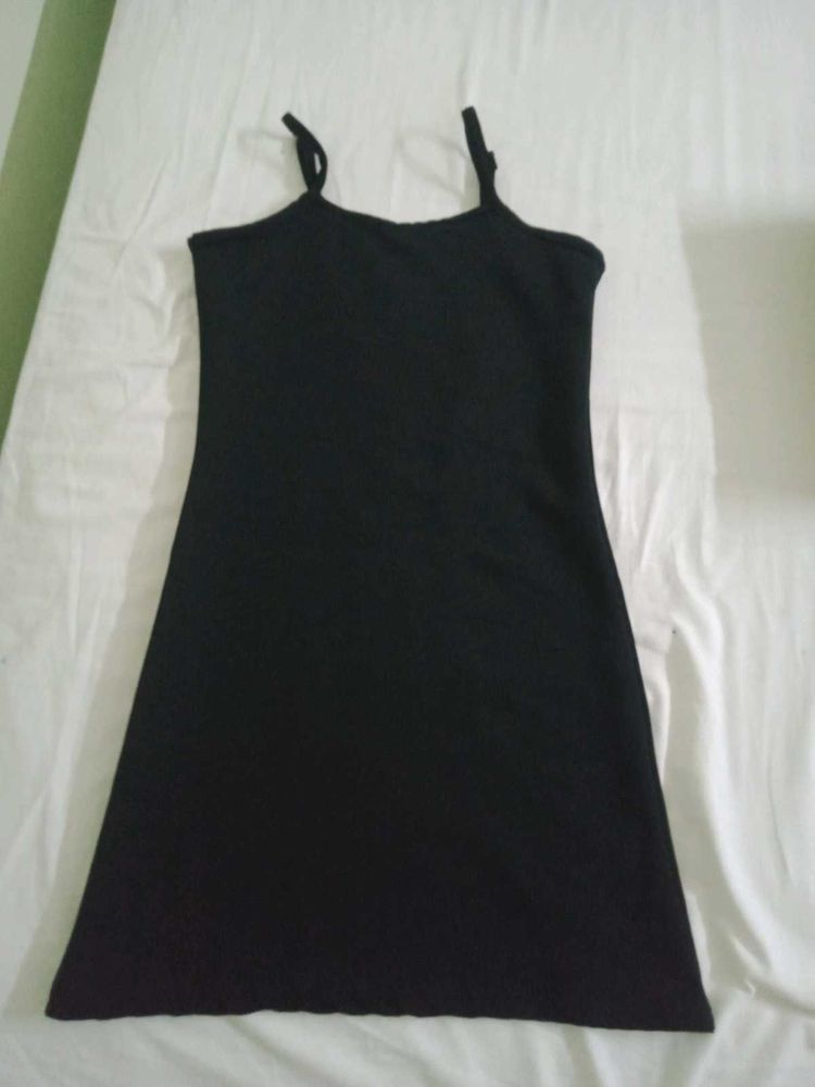 Black Slip Dress With Shrug