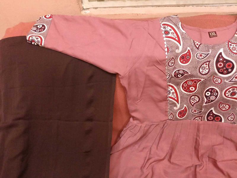 New Paisley Pink Kurta+Bottom+Dupatta Set