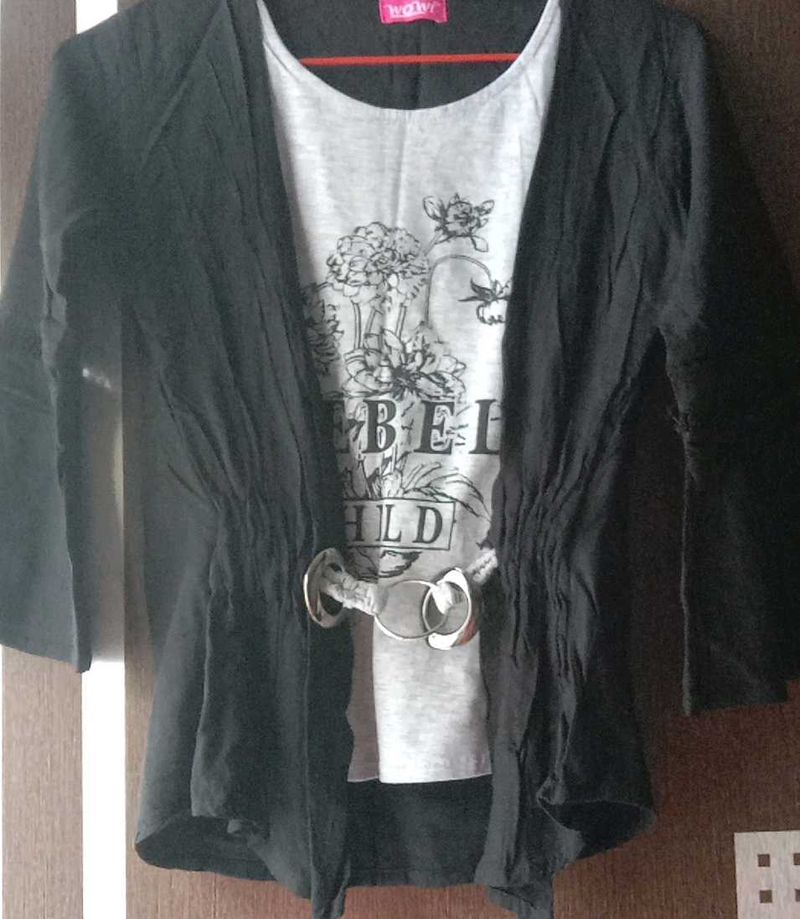 Black And Grey Top