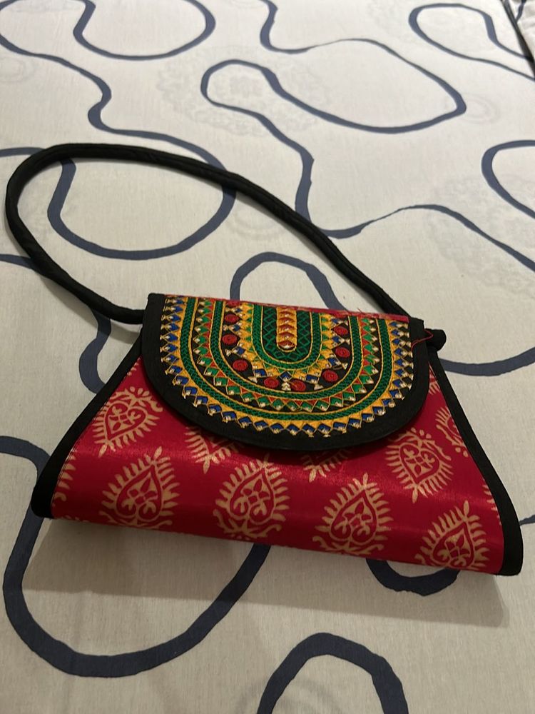 Embroidered Clutch Purse