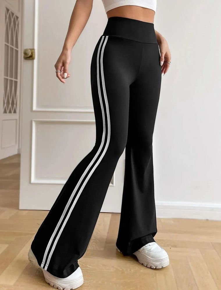 Black Flared Gym Pants