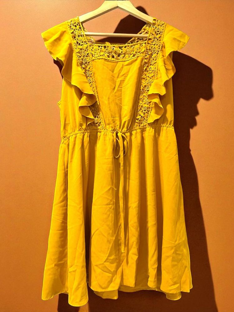 Yellow Ruffle Dress