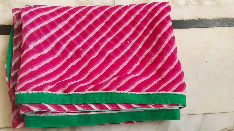 Jaipuri Lehriya Saree 🩷🩷