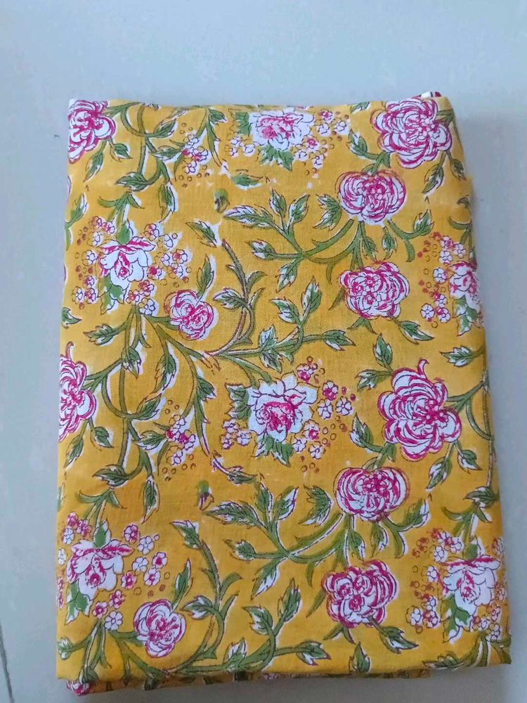 Floral Print Cotton Saree
