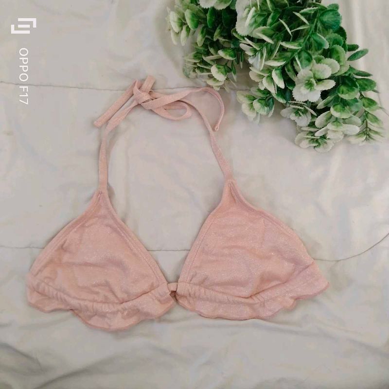 Pink Triangle Bikini Top