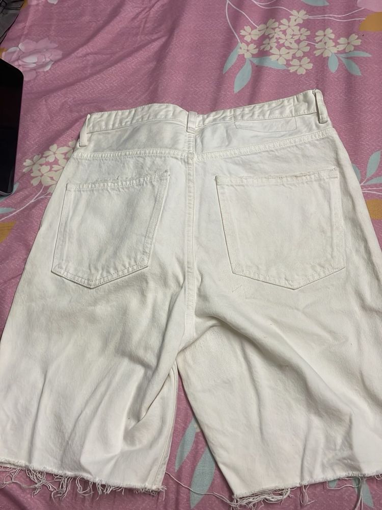 Zara Man Original Shorts White