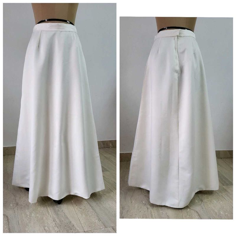 Elegant White Maxi Skirt , Length 44 Inches