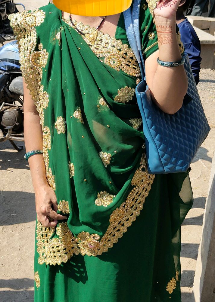 Beautiful Green Colour Saree