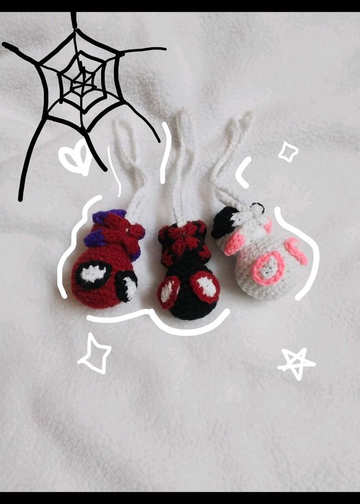 Combo Crochet Spider-Man Charm 🕸️✨