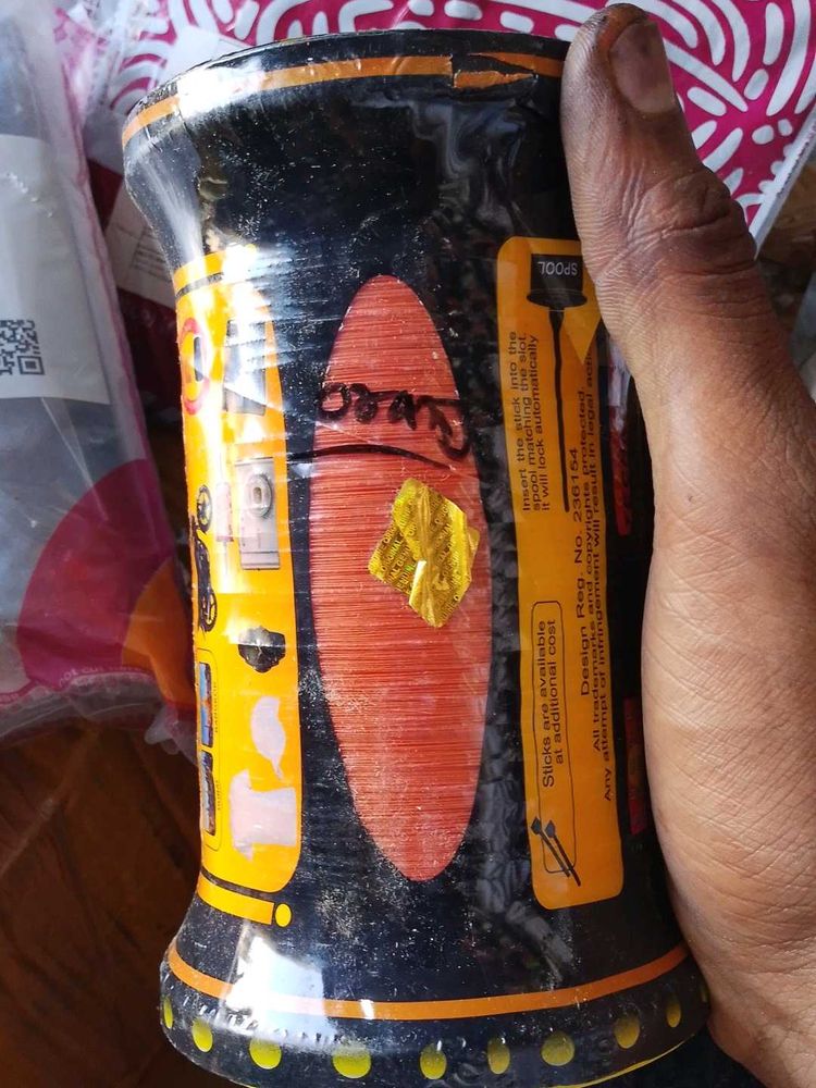 Orange Colour Mono Kite Fighter With Golden Chip