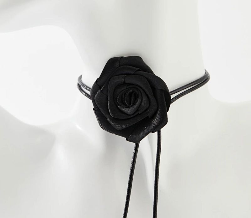 Black Rose Choker Necklace