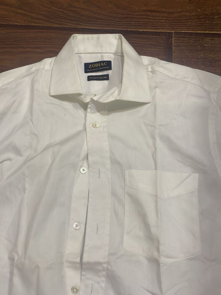 Zodiac White Dress Shirt