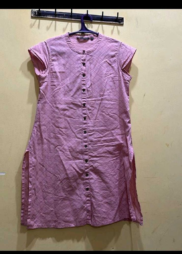 Pink Button-Down Dress