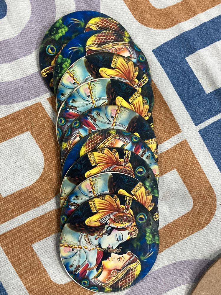 Radha Krishna Cutout For Any Art Work (pack Of 5)