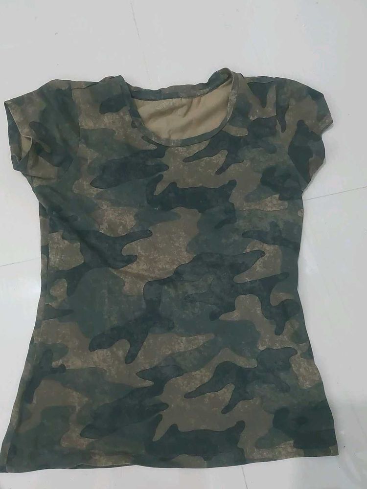 Camouflage Print T-Shirt