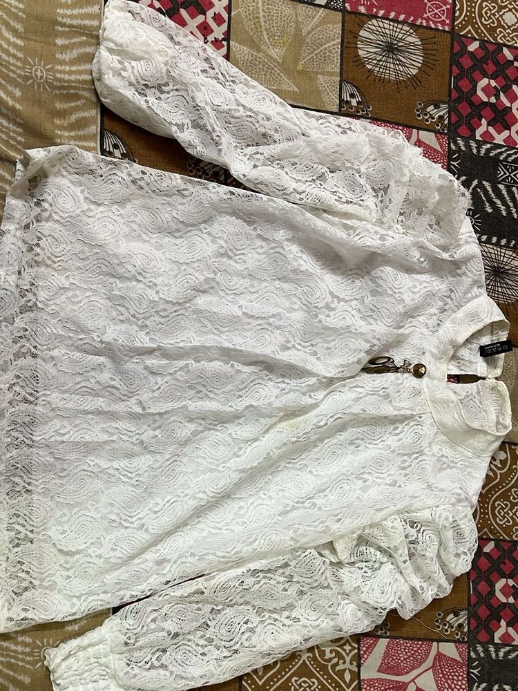 Elegant White Lace Top