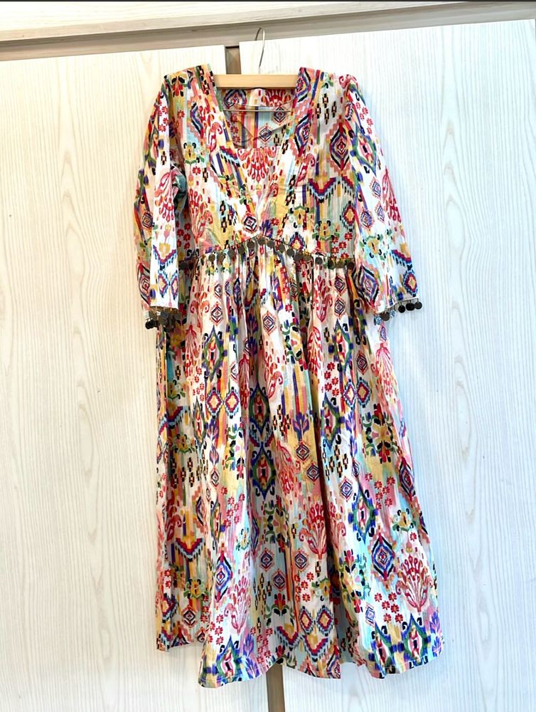 Ikat Print Kurta
