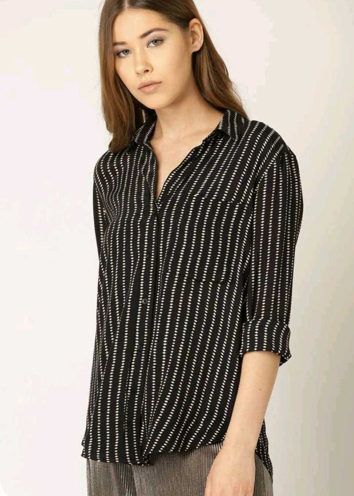 Mango Regular Fit Striped  Casual Shirt