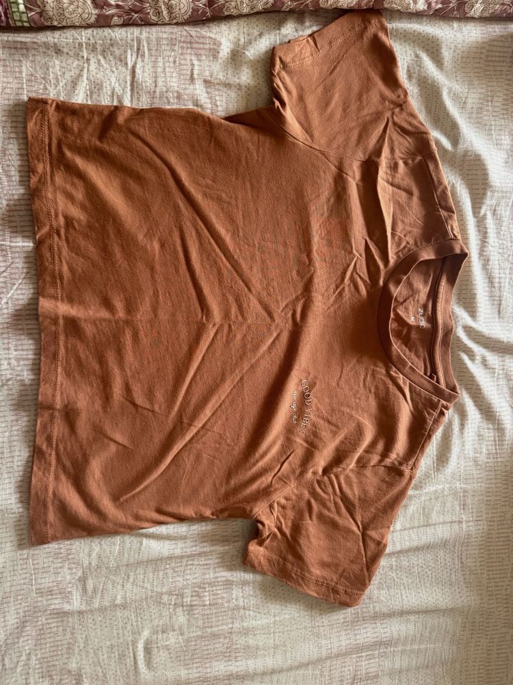 Brown Casual T-Shirt