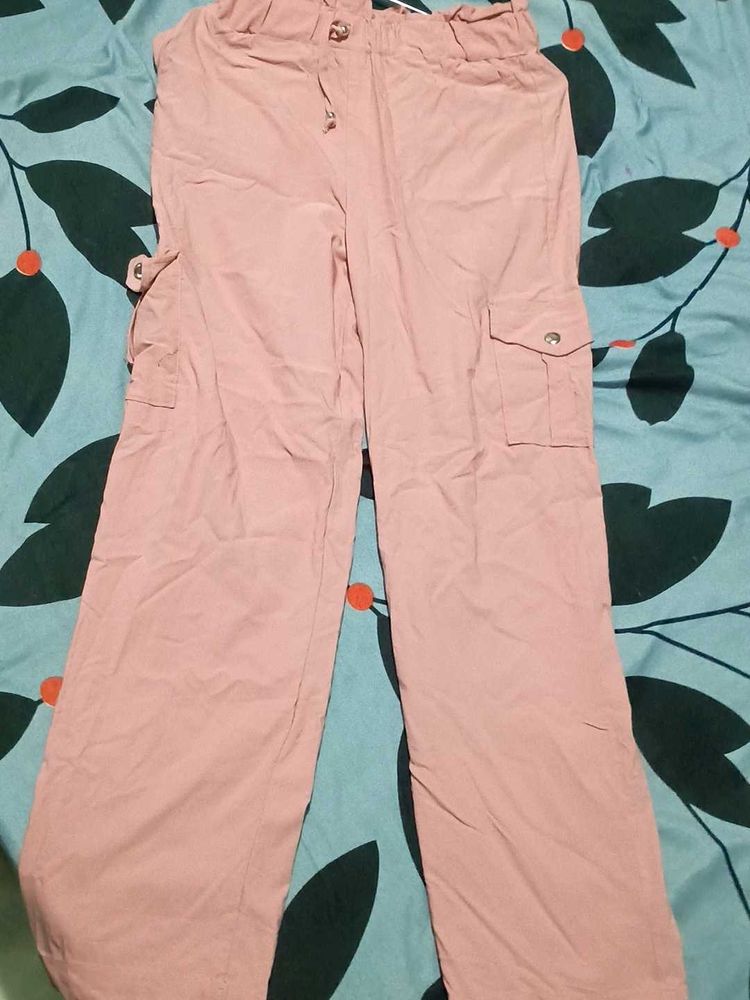 Peach Colour Cargo Bottom Wear