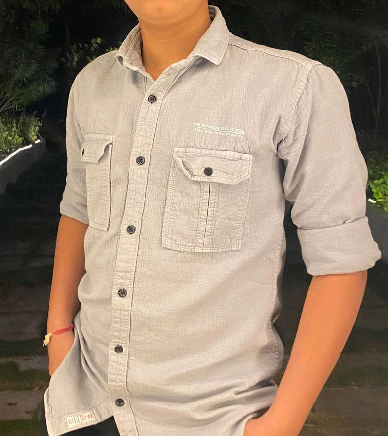 Gray Casual Shirt