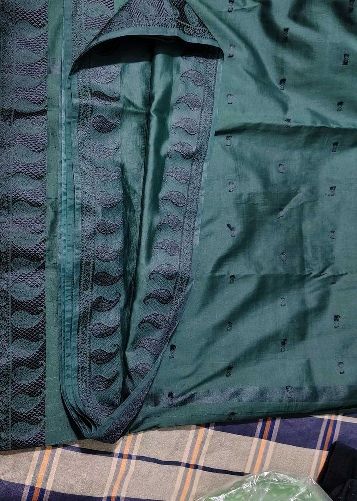 new Green Banarasi art Silk Saree