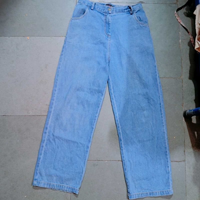 Wide Leg Denim Jeans