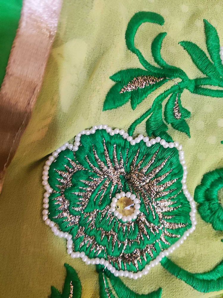 Embroidered saree