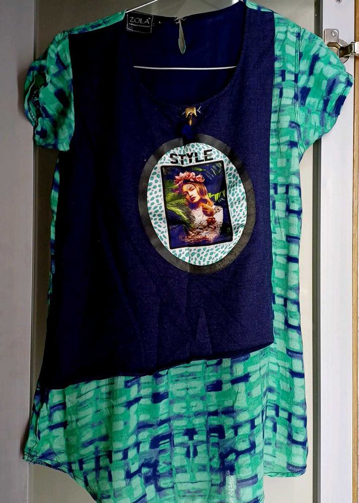 Blue And Green Top